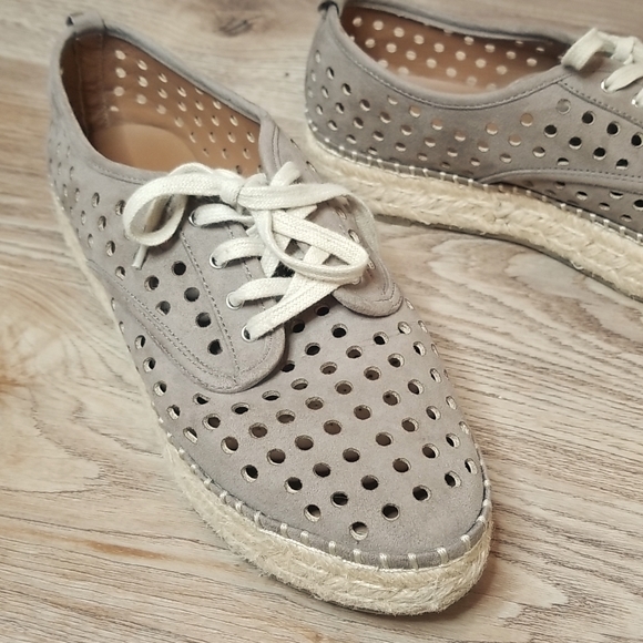 Indigo Shoes - Indigo Rd Womens Irlaney Wedge Platform Espradrils Grey Shoes